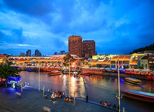 Río Singapur y la zona de los Quays