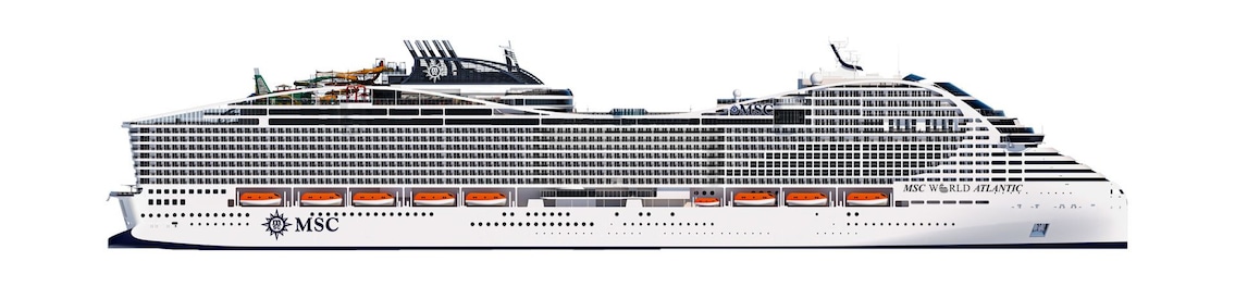 Perfil de cubiertas del MSC World Atlantic