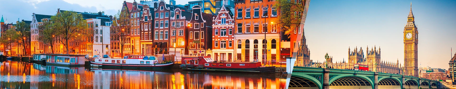 Londres y Ámsterdam en avión