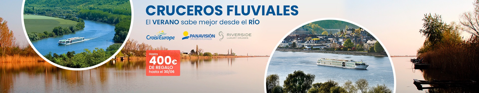 Cruceros fluviales Verano 2026 hasta 400€ de descuento