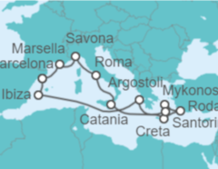 Itinerario del Crucero Italia, Grecia, España, Francia - Costa Cruceros