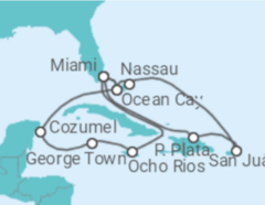 Itinerario del Crucero Bahamas, Puerto Rico, Estados Unidos (EE.UU.), Jamaica, Islas Caimán, México - MSC Cruceros