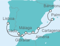 Itinerario del Crucero Desde Lisboa a Barcelona - WindStar Cruises