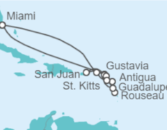Itinerario del Crucero Caribe Oriental  - Explora Journeys