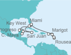 Itinerario del Crucero De Miami a San Juan - Explora Journeys