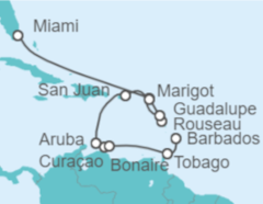 Itinerario del Crucero De Miami a Bridgetown  - Explora Journeys