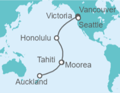 Itinerario del Crucero Polinesia Francesa, Estados Unidos (EE.UU.), Canadá - Princess Cruises