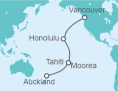 Itinerario del Crucero Polinesia Francesa, Estados Unidos (EE.UU.) - Princess Cruises