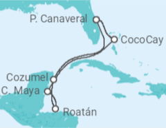 Itinerario del Crucero Caribe Occidental 2025 - Royal Caribbean