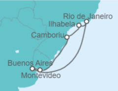 Itinerario del Crucero Uruguay, Brasil - MSC Cruceros