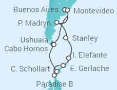 Itinerario del Crucero Argentina, Uruguay - Celebrity Cruises