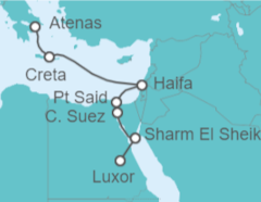 Itinerario del Crucero Grecia, Israel, Egipto - Explora Journeys