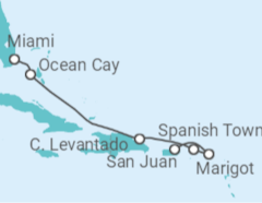 Itinerario del Crucero De Miami a San Juan  - Explora Journeys