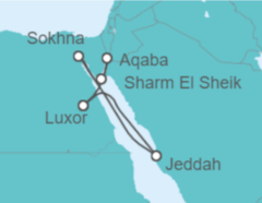 Itinerario del Crucero Egipto, Jordania - Explora Journeys