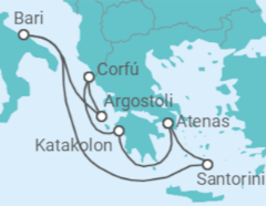 Itinerario del Crucero Sabores griegos - Todo incluido - MSC Cruceros