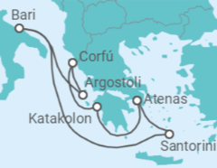 Itinerario del Crucero Sabores griegos - MSC Cruceros