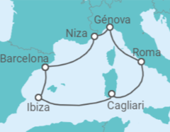 Itinerario del Crucero Melodías del Mediterráneo TI - MSC Cruceros