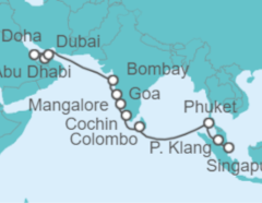 Itinerario del Crucero Desde Singapur a Doha (Qatar) - NCL Norwegian Cruise Line