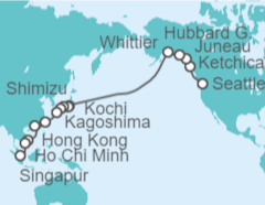 Itinerario del Crucero Desde Seattle (Washington) a Singapur - Princess Cruises