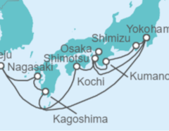 Itinerario del Crucero Viaje Completo a Japón desde Madrid - Princess Cruises