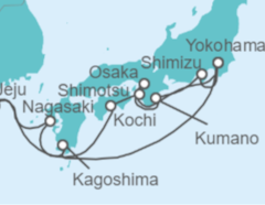 Itinerario del Crucero Viaje Completo a Japón desde Barcelona - Princess Cruises