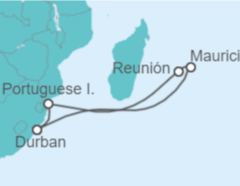Itinerario del Crucero Mauricio - MSC Cruceros