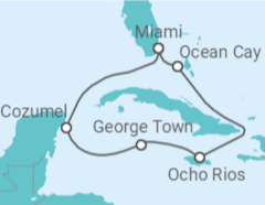 Itinerario del Crucero México, Islas Caimán, Jamaica - MSC Cruceros