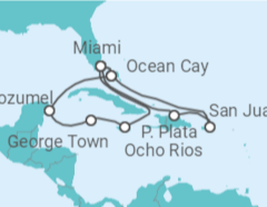 Itinerario del Crucero Jamaica, Islas Caimán, México, Estados Unidos (EE.UU.), Puerto Rico - MSC Cruceros