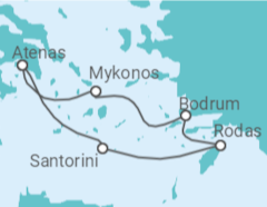 Itinerario del Crucero Resplandor de Islas Griegas - Virgin Voyages