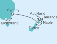 Itinerario del Crucero Melbourne, Sídney y Nueva Zelanda - Virgin Voyages