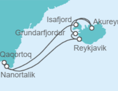 Itinerario del Crucero Groenlandia e Islandia - NCL Norwegian Cruise Line