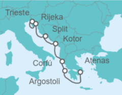 Itinerario del Crucero Gemas Iónicas y estrellas Adriáticas - Oceania Cruises