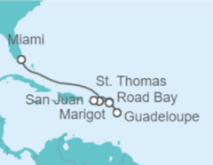 Itinerario del Crucero De Miami a San Juan  - Explora Journeys