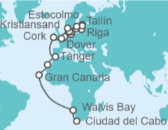 Itinerario del Crucero Desde Ciudad del Cabo (Sudáfrica) a Dover (Inglaterra) - Princess Cruises