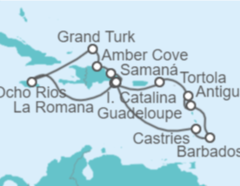 Itinerario del Crucero Antigua Y Barbuda, Islas Vírgenes - Reino Unido, República Dominicana, Jamaica, Bahamas, Santa Lu... - Costa Cruceros