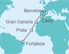 Itinerario del Crucero España, Cabo Verde - Costa Cruceros