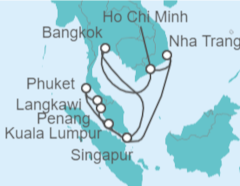 Itinerario del Crucero Tailandia, Malasia, Vietnam - Princess Cruises