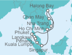 Itinerario del Crucero Malasia, Tailandia, Vietnam - Princess Cruises