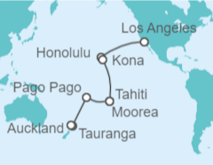 Itinerario del Crucero Estados Unidos (EE.UU.), Polinesia Francesa, Samoa Americana, Nueva Zelanda - Princess Cruises