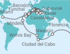 Itinerario del Crucero Vuelta al mundo - Princess Cruises
