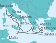 Itinerario del Crucero Islas Griegas e Italia - NCL Norwegian Cruise Line