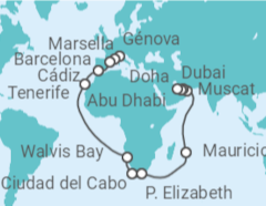 Itinerario del Crucero Desde Génova (Italia) a Doha (Qatar) - Costa Cruceros
