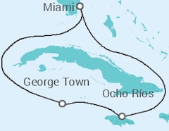 Itinerario del Crucero Jamaica e Islas Caimán - Carnival Cruise Line