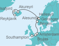 Itinerario del Crucero Norte de Europa: Islandia y Noruega - NCL Norwegian Cruise Line
