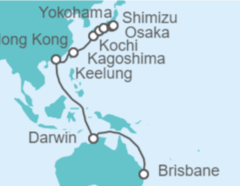 Itinerario del Crucero De Brisbane a Yokohama - Princess Cruises