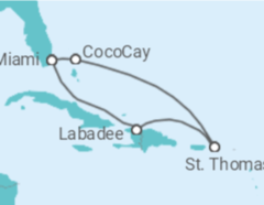 Itinerario del Crucero Islas Vírgenes, Haití y CocoCay - Royal Caribbean
