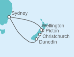 Itinerario del Crucero Nueva Zelanda - Royal Caribbean