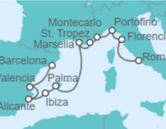 Itinerario del Crucero Desde Barcelona a Civitavecchia (Roma) - Oceania Cruises