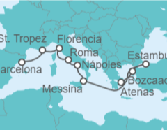 Itinerario del Crucero Francia, Italia, Turquía - Oceania Cruises