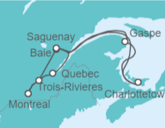 Itinerario del Crucero Canadá - Oceania Cruises